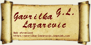 Gavrilka Lazarević vizit kartica